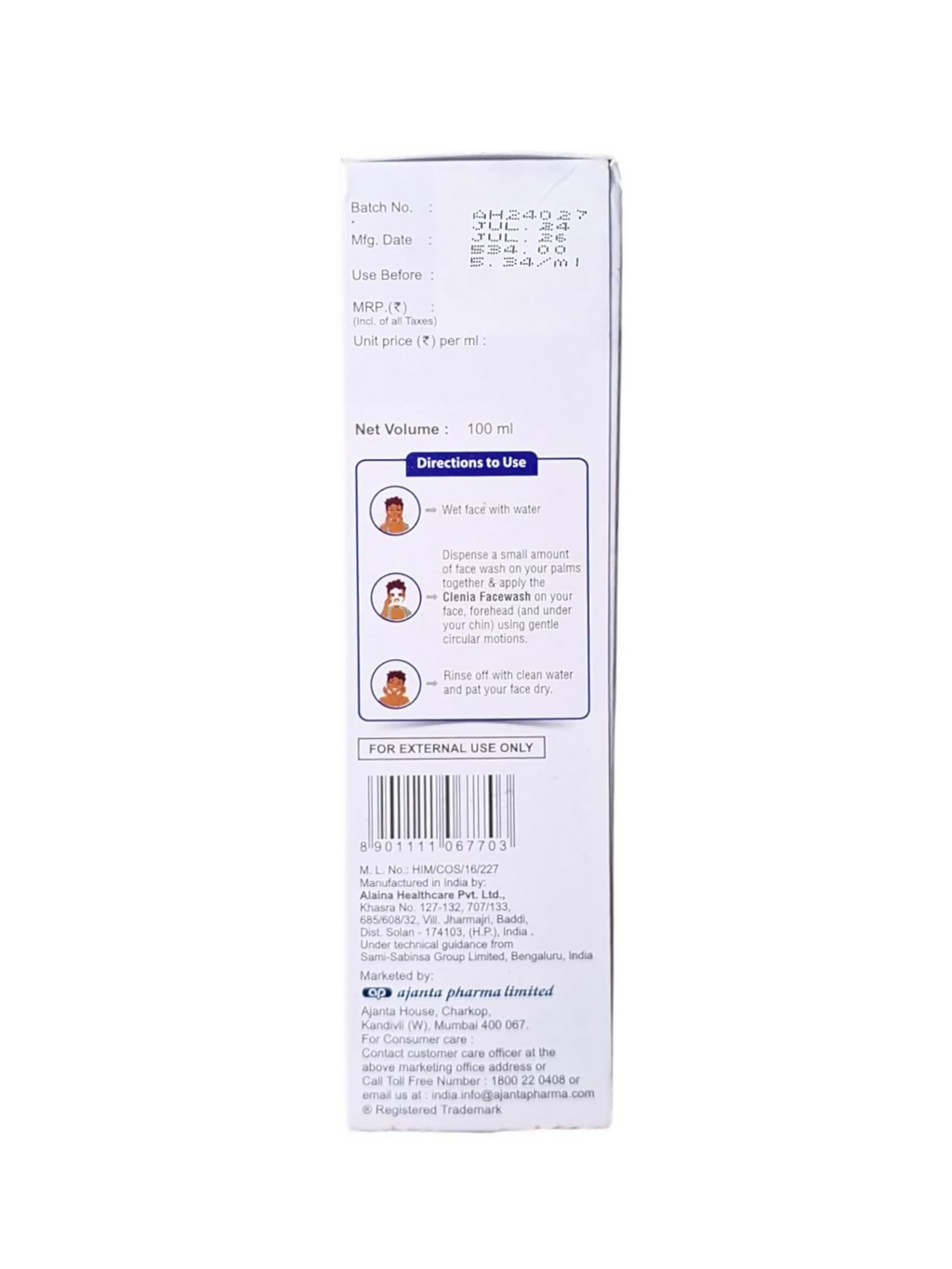New Clenia Skin Rejuvenating Face Wash