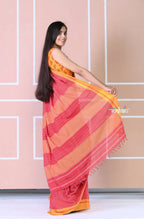 Very Much Indian Traditional Patteda Anchu Ilkal Handloom Saree-Disperse Orange - Distacart
