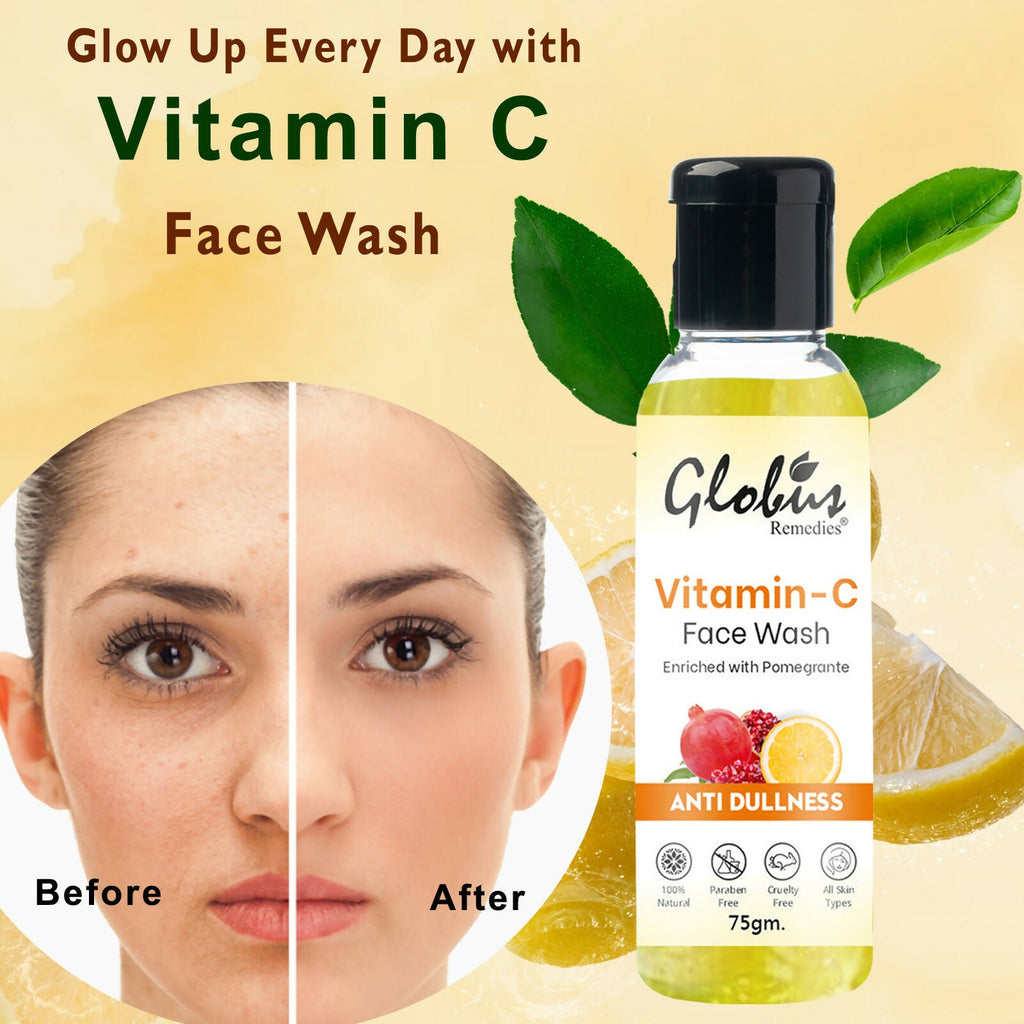 Globus Remedies Anti Ageing Globus Naturals Anti-Ageing Skin Brightening Vitamin C Face Wash - Distacart