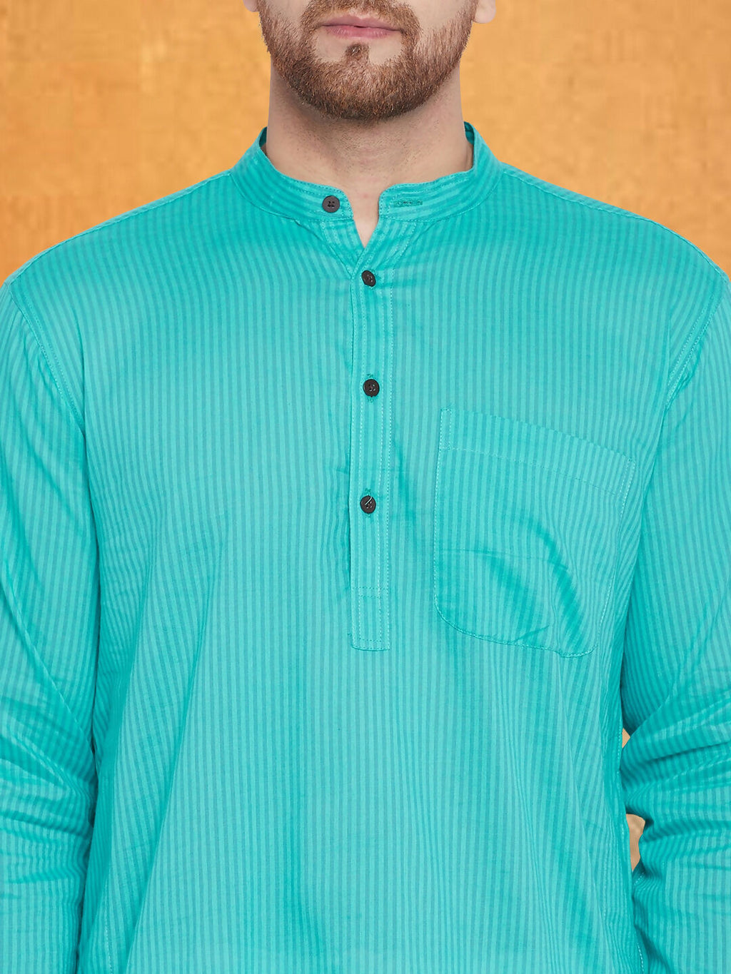 Even Apparels Men's Pure Cotton Green Kurta