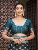 Shree Shyam Fashion Teal Silk Saree - Distacart