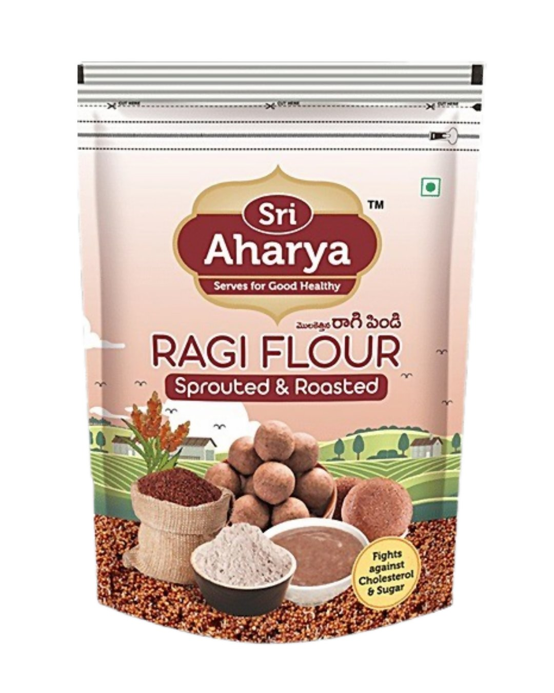 Sri Aharya Ragi Flour - Sprouted & Roasted - Distacart