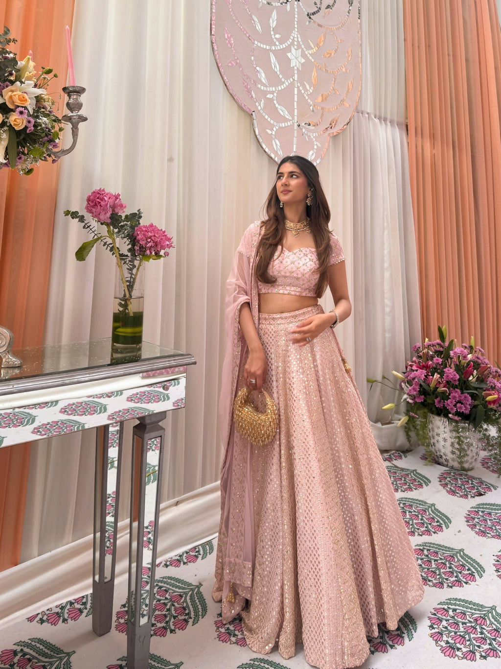 Lehenga Mart Designer Indian Wedding Lehenga Choli-Pink - Distacart