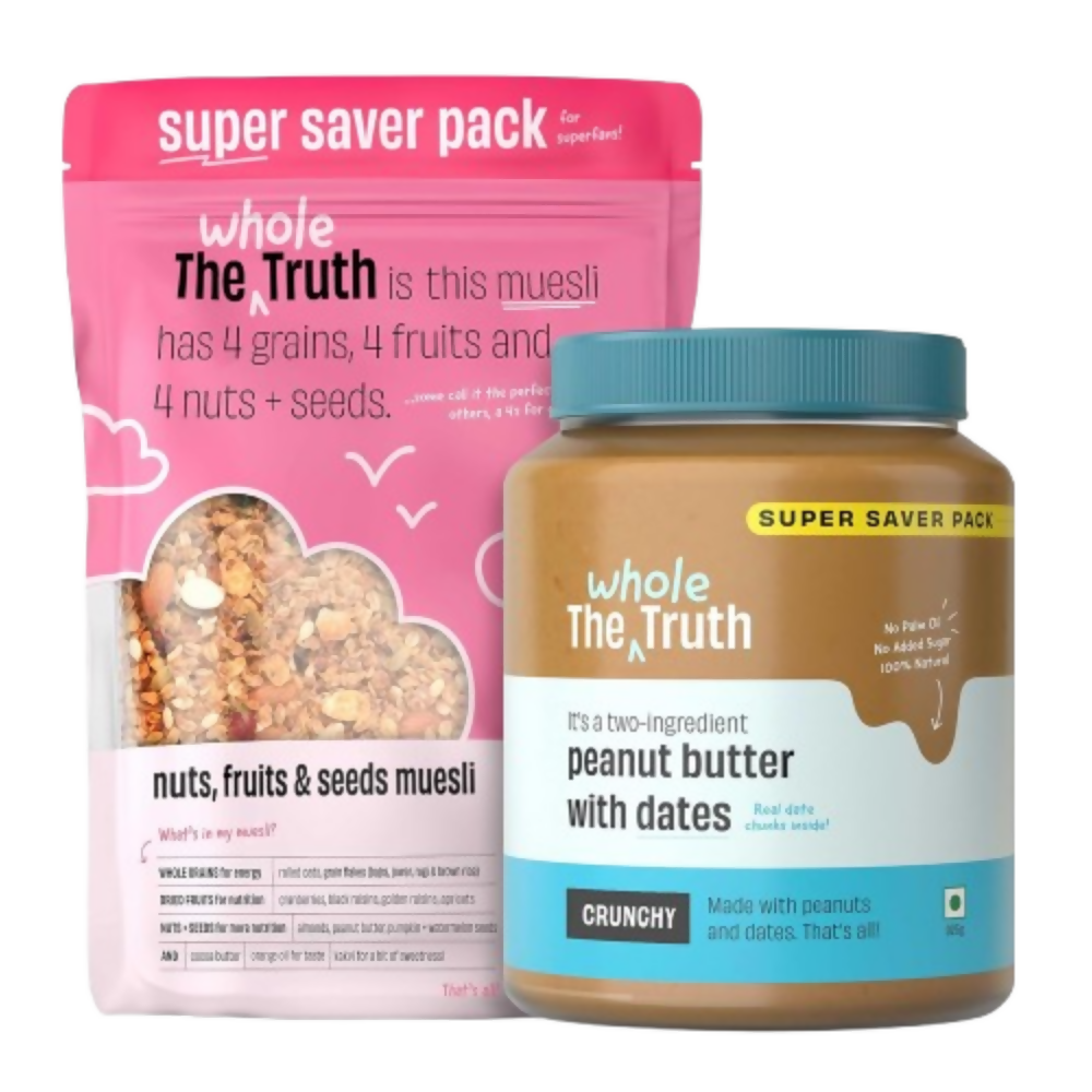 The Whole Truth Peanut Butter with Dates Crunchy + Nuts Fruits and Seeds Muesli - Breakfast - Distacart