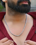 VOJ Silver Plated Designer Chain For Men