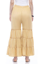Mominos Fashion Reyon Cotton Golden Palazzo - Distacart