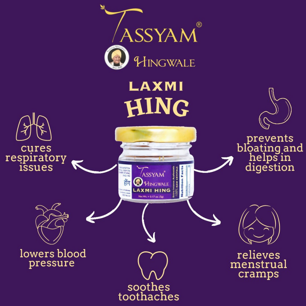 Tassyam Organics Laxmi Chand Strong Raw Hing Crystals - Distacart