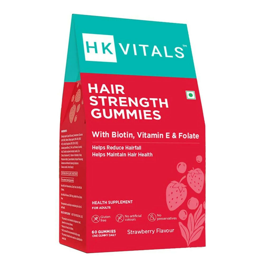 HK Vitals Hair Strength Biotin Gummies - Strawberry Flavor