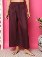 TAG 7 Women Flared Wide Leg Palazzos