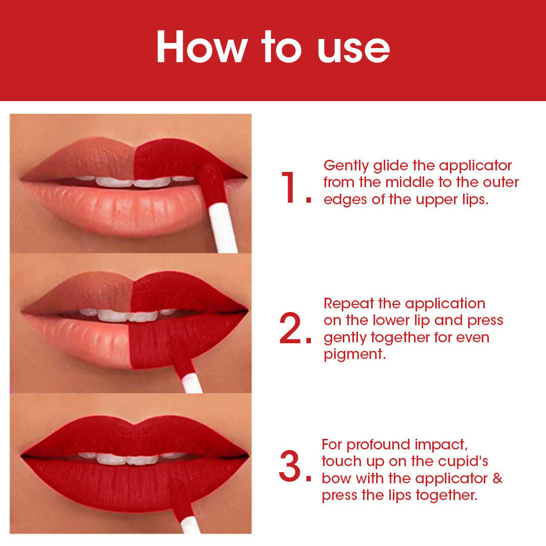 TAC - The Ayurveda Co. Liquid Matte Miss Red Lipstick