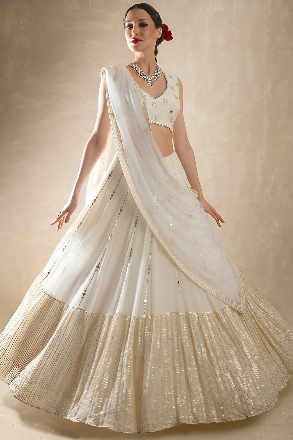 Lehenga Mart Designer Lehenga Choli - White