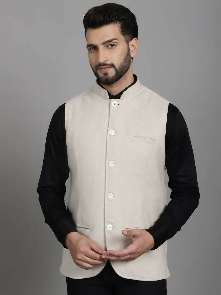 Even Apparels Nehru Jacket With Welt Pockets - Off White
