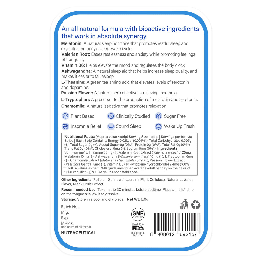 Wellbeing Nutrition Melts Restful Sleep & Instant Energy Oral Strips Combo