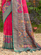Shree Shyam Fashion Red Soft Silk Saree - Distacart
