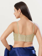 Joban Fashion Women Polyester Gold Stitched Blouse
