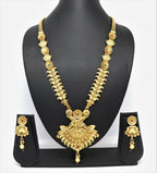 Joban Fashion Mango Design Gold Pure Brass With Rajwadi Polish Necklace Set
