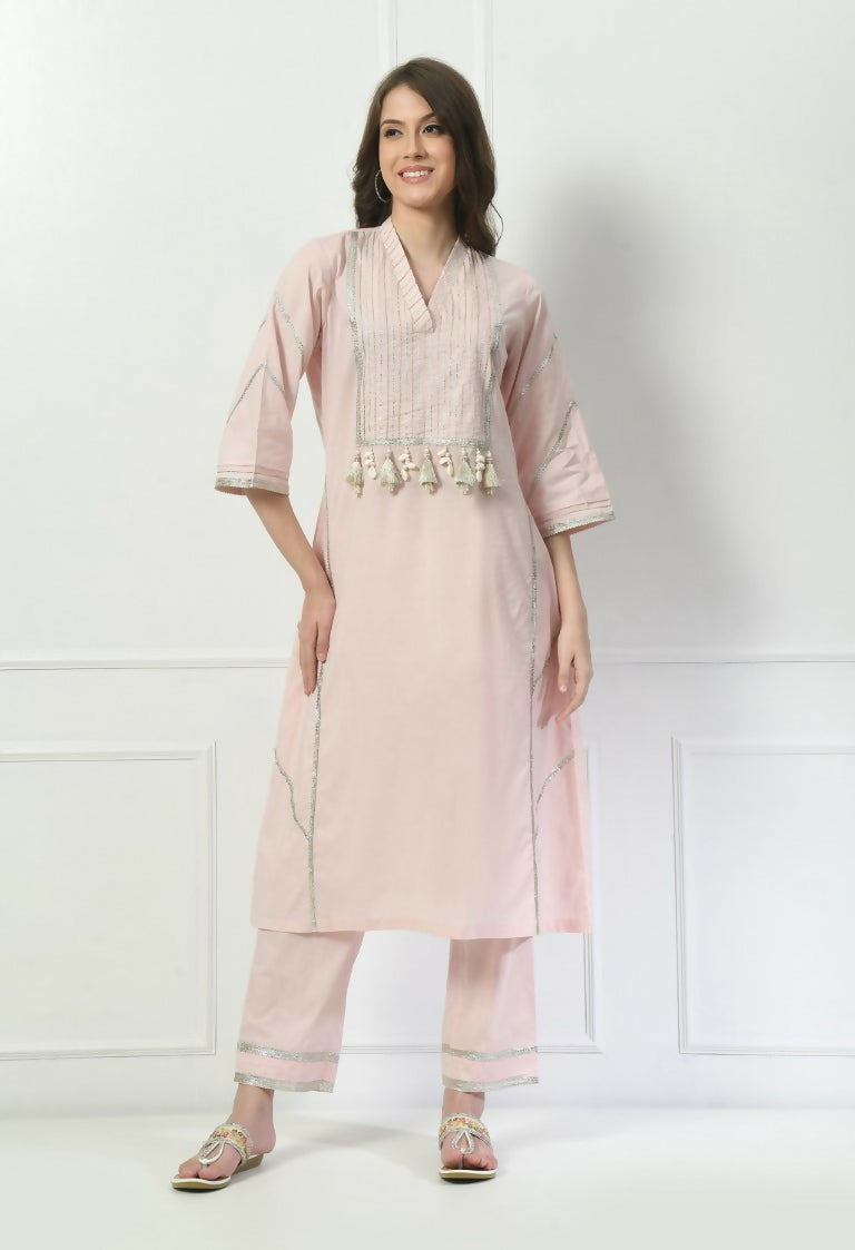 Joban Fashion Cream Cotton Kurta Set