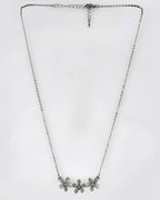 VOJ Women Beads Stainless Steel Sliver-Plated Chain with Star-Shape Pendant