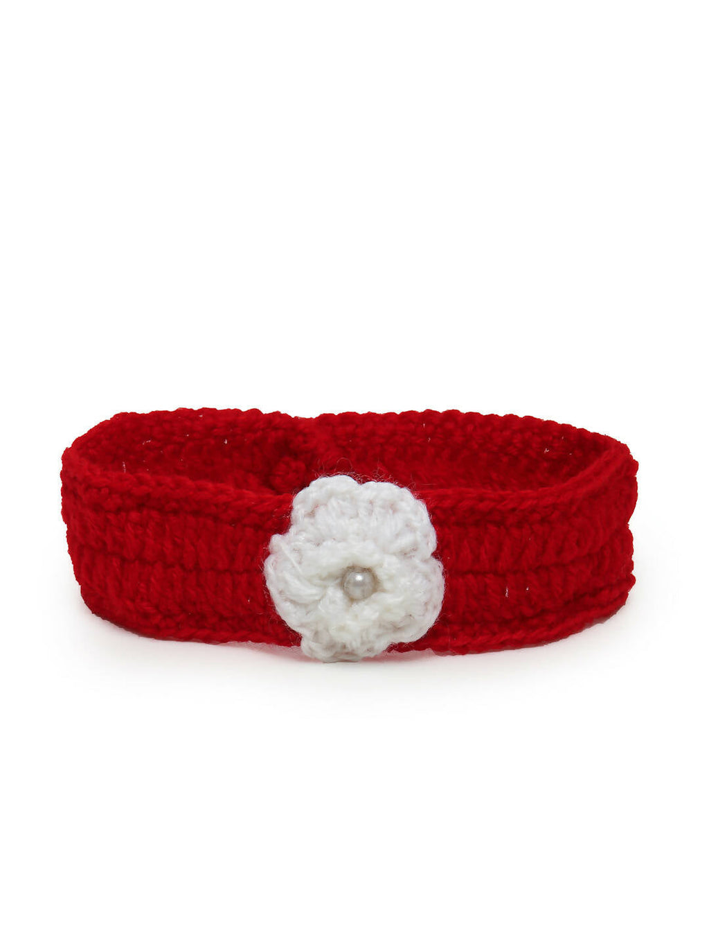 ChutPut Hand knitted Crochet Red Wedding Wool Dress For Baby Girls