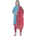 A R SILK Red Color Silk siroski Silk Dupattas and Chunnis