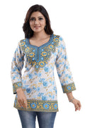 Snehal Creations Best Stylish Faux Crepe Printed Short Kurti Tunic