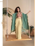 Aarshi Fashions Red Silk Indowestern
