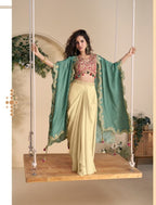 Aarshi Fashions Red Silk Indowestern