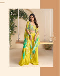 Aarshi Fashions Green Silk Indowestern