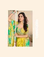 Aarshi Fashions Green Silk Indowestern