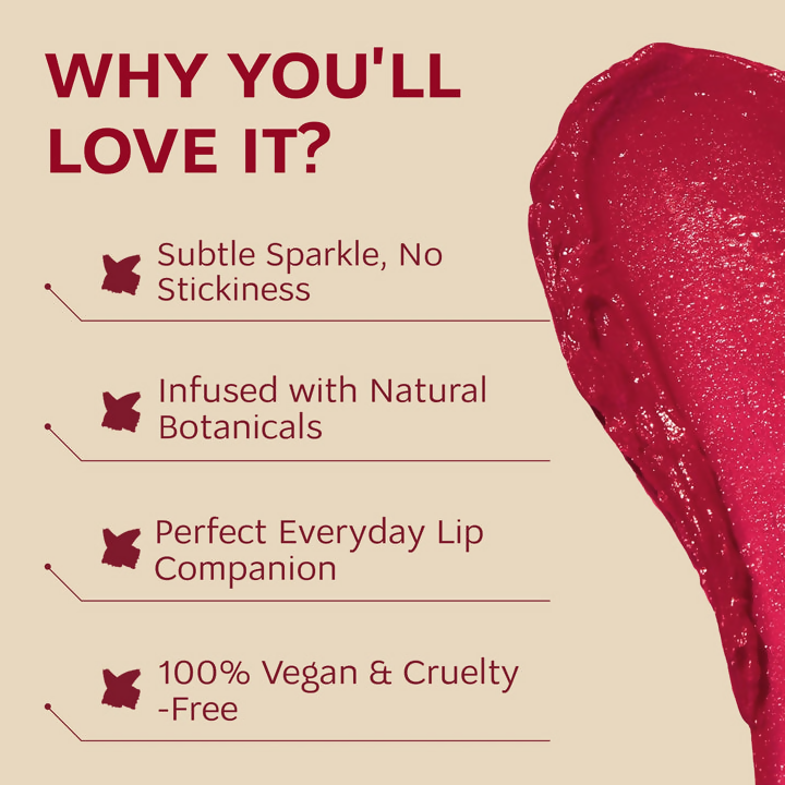 Dunamiss Rose Sparks Glimmer Lip Balm - Distacart