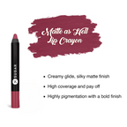 Sugar Cosmetics Matte as Hell Lip Crayon Lasts upto 8hrs, Water Resistent Lipstick for Women - 28 Honey Rider