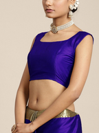 Saree Mall Blue & Copper-Toned Zari Silk Blend Uppada Sarees - Distacart
