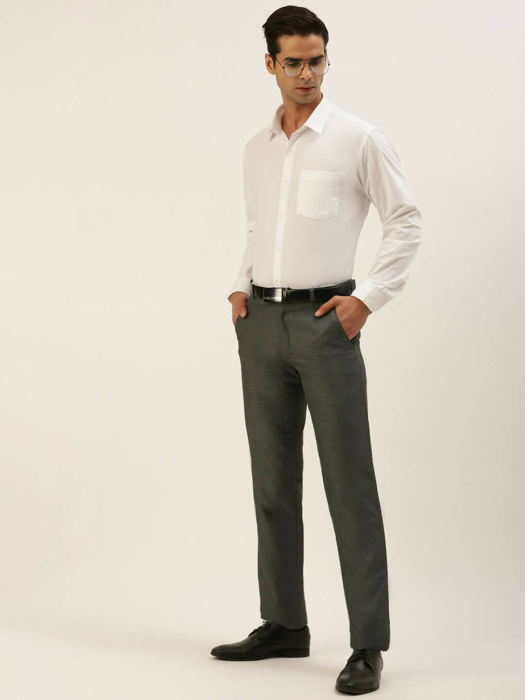 Ramraj Cotton Mens Full Sleeve White Shirt Plus Size - Breeze Cotton