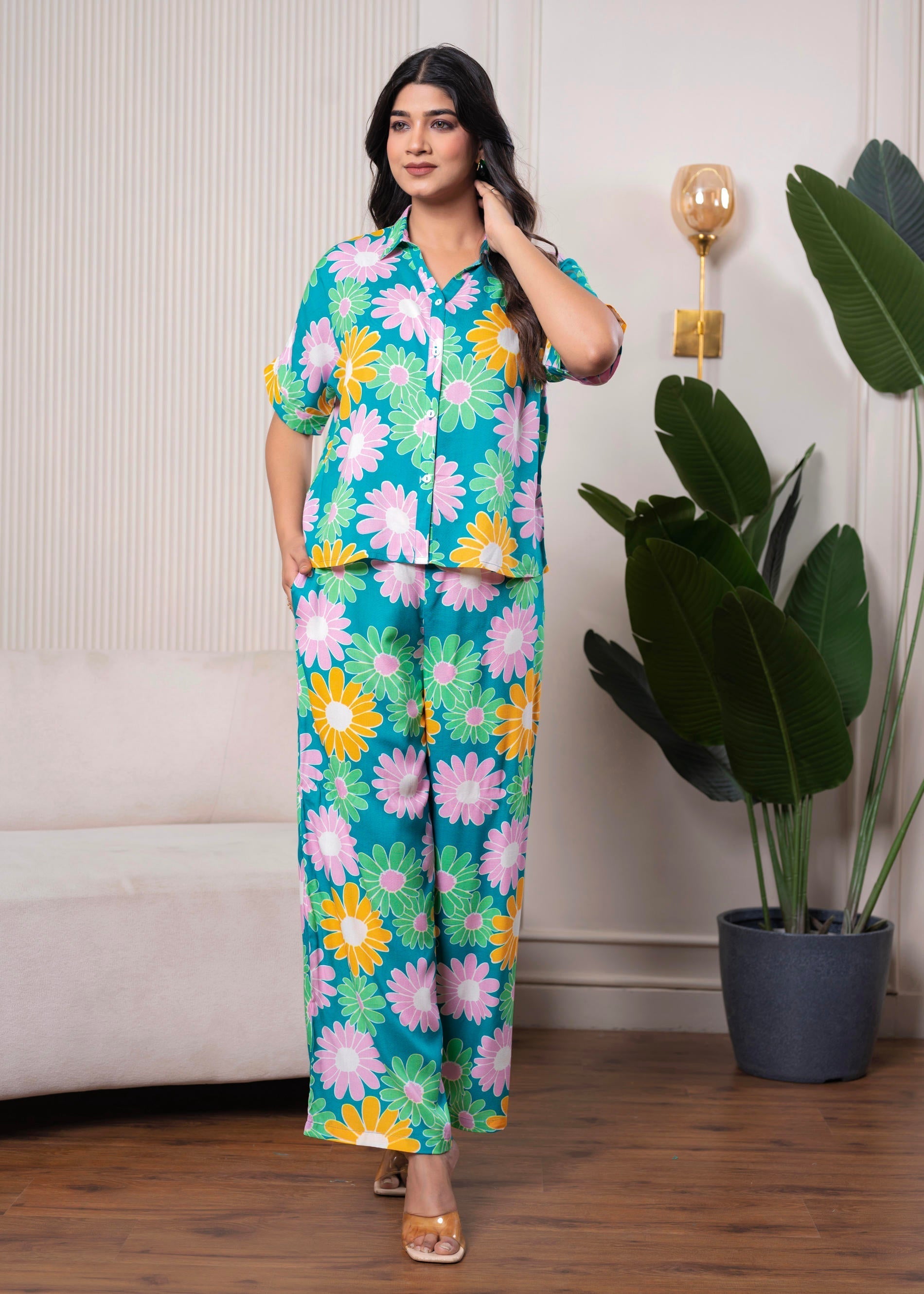 Juniper Lamora Tropical Daisy Co-Ord Set - Distacart