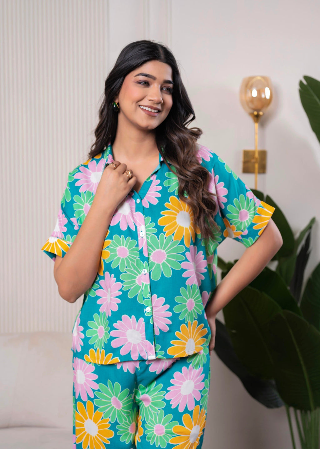 Juniper Lamora Tropical Daisy Co-Ord Set - Distacart
