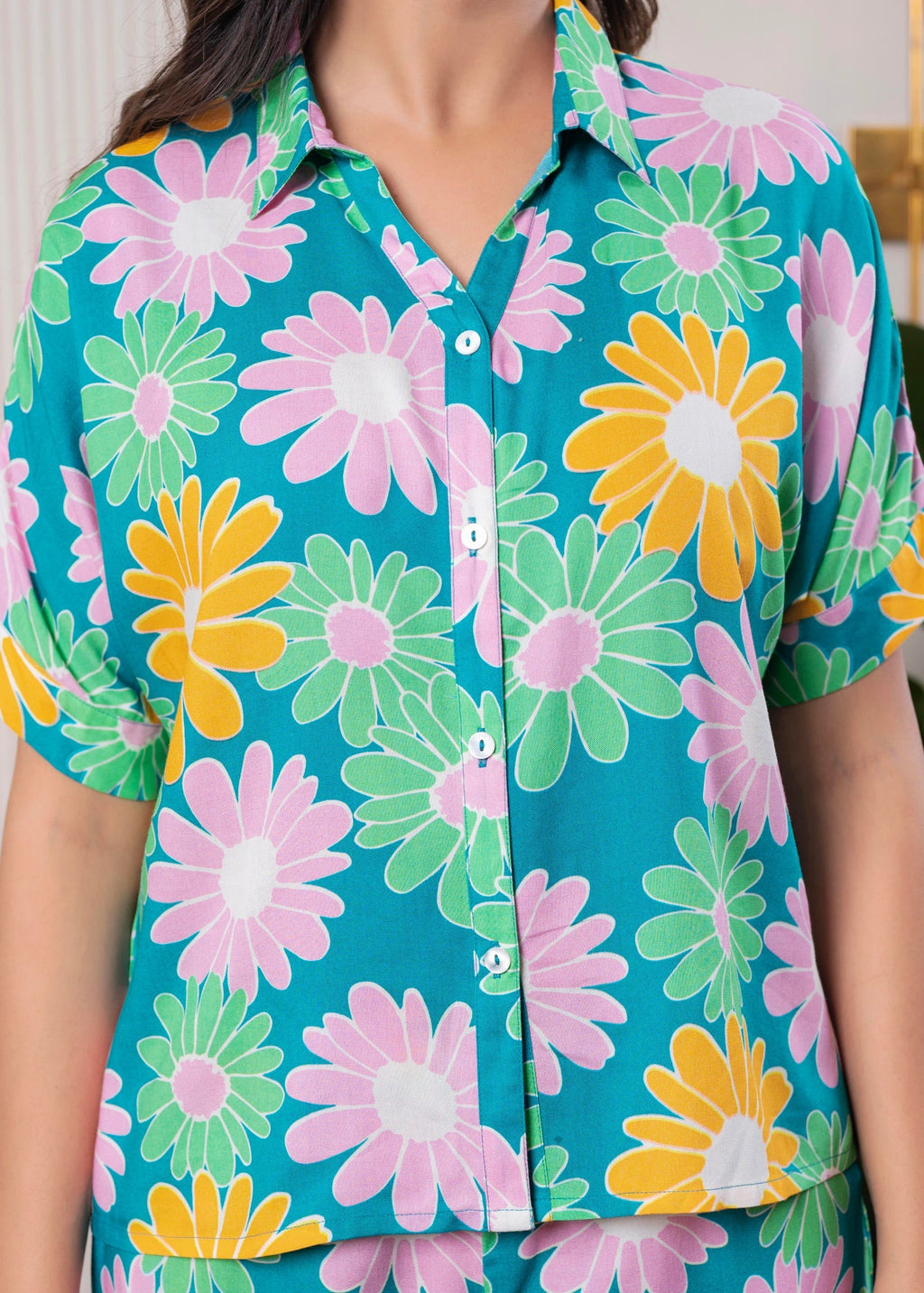 Juniper Lamora Tropical Daisy Co-Ord Set - Distacart