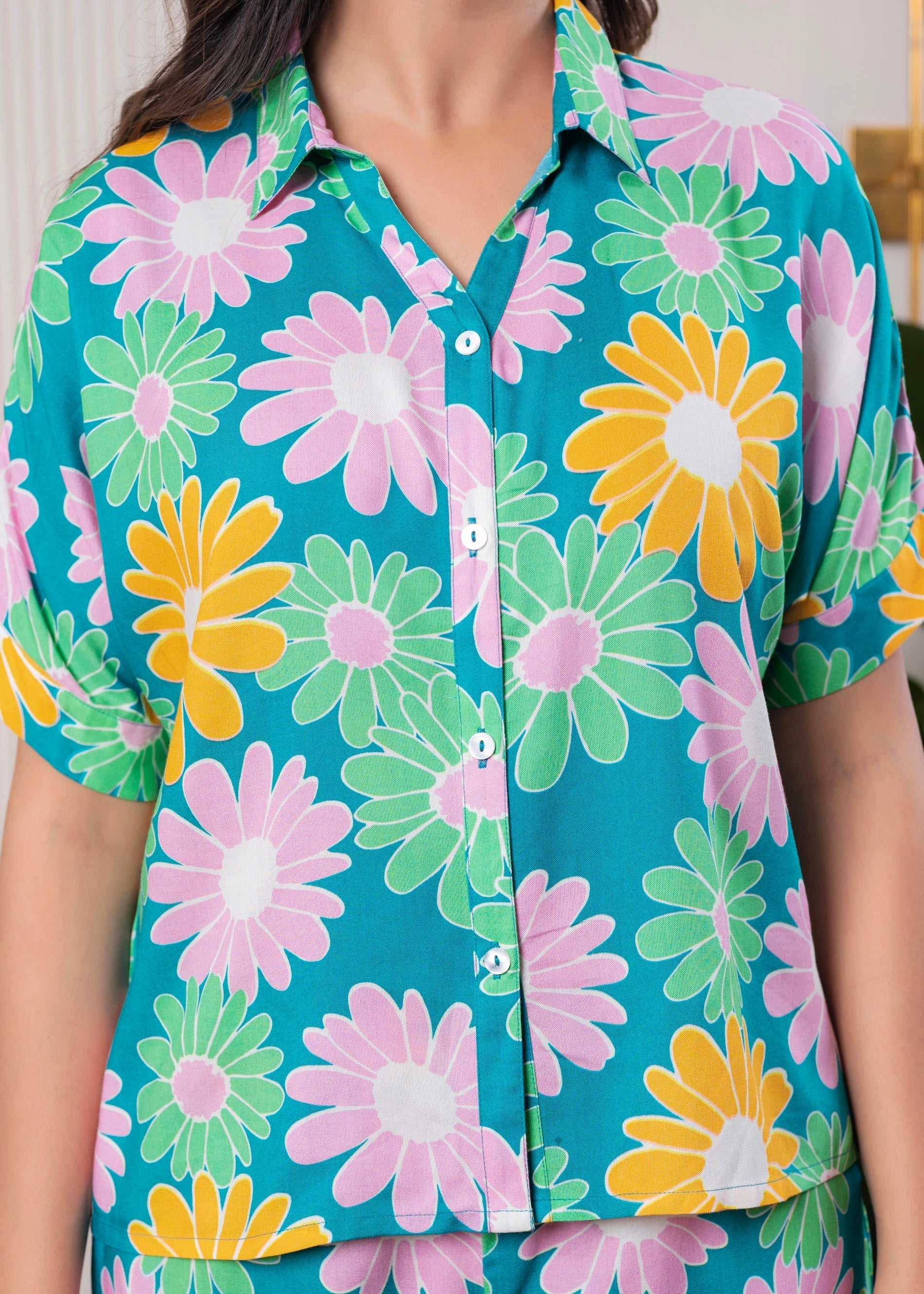 Juniper Lamora Tropical Daisy Co-Ord Set - Distacart