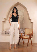 Juniper Lamora Women? Beige Wide-Leg Palazzo With Utility Pockets - Distacart