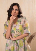 Juniper Lamora Pastel Floral A-Line Midi Dress - Distacart