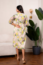 Juniper Lamora Pastel Floral A-Line Midi Dress - Distacart