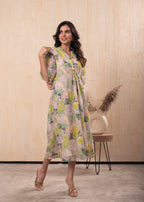 Juniper Lamora Pastel Floral A-Line Midi Dress - Distacart