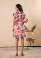Juniper Lamora Peach Bloom Ruffle Tier Dress - Distacart