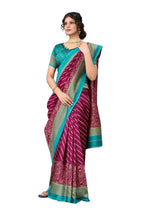 Vamika Purple Printed Art Silk Saree