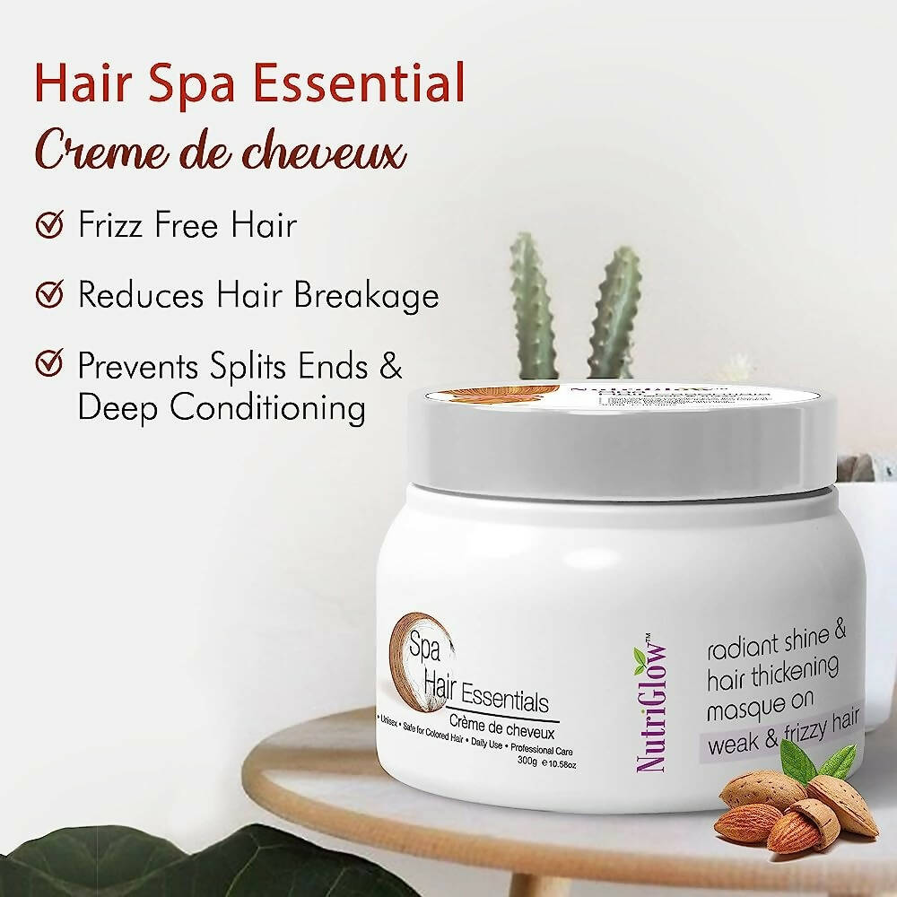 NutriGlow Hair Spa Cream With Volumizing & Shine Lock Formula for Weak & Frizzy Hair