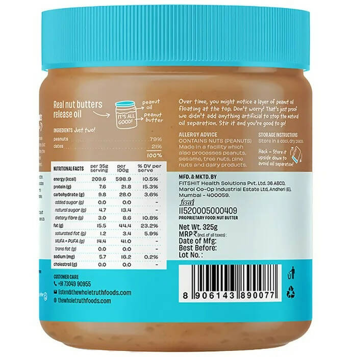 The Whole Truth Peanut Butter with Dates Creamy