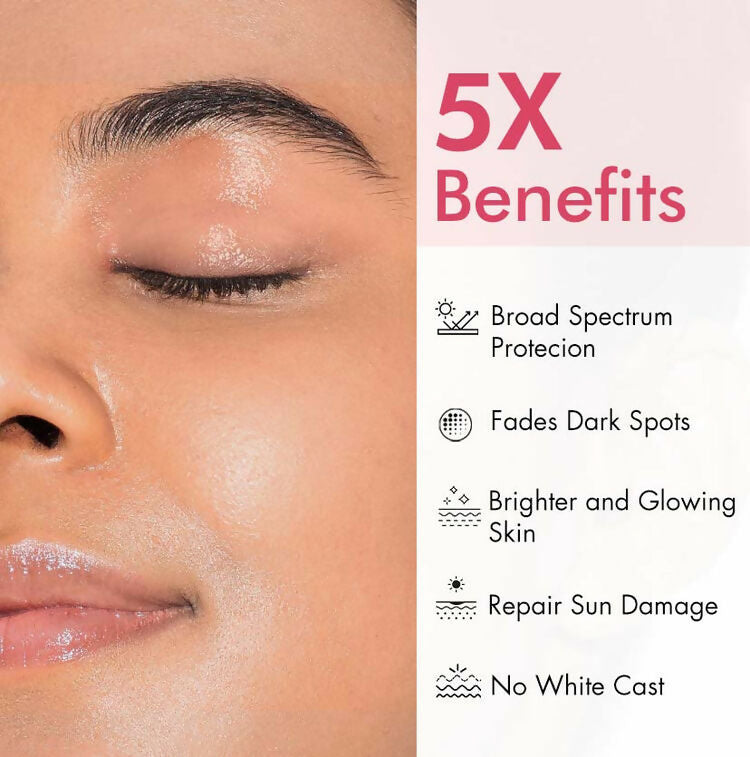 mCaffeine Clear Glow 1% Kojic Acid, Alpha Arbutin Daily Brightening Sunscreen