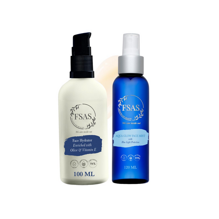FSAS Health and Beauty Face Combo of Face Hydrator + Aqua Face Mist with Blue Light