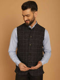 Even Apparels Pure Wool Nehru Jacket - Black