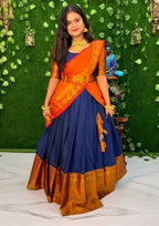 DEIANA'S Beautiful KanJivaram Silk Jari Lahengha Choli - Blue