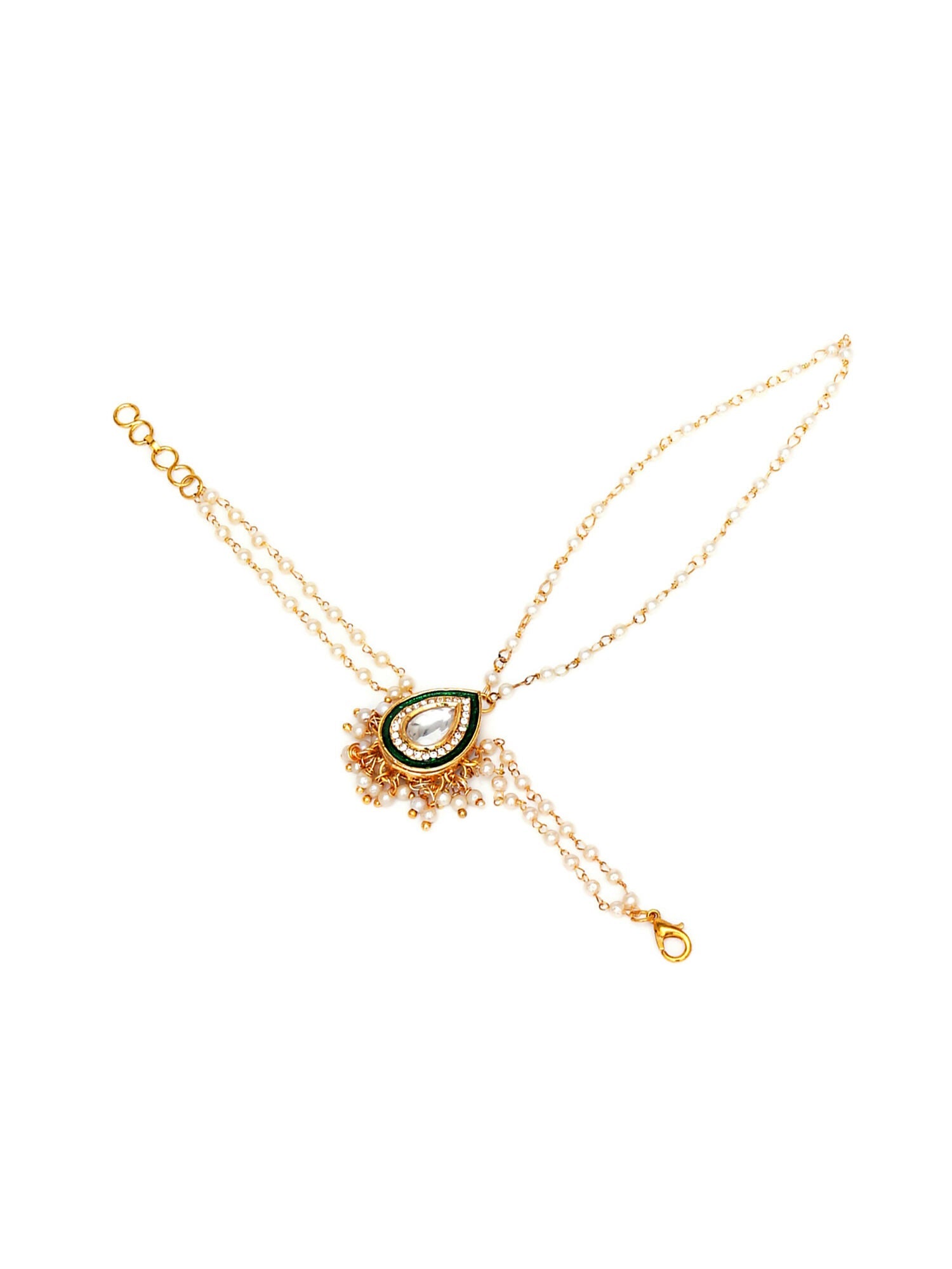 Kundan Hand Harness (gold) - Ruby Raang - Distacart